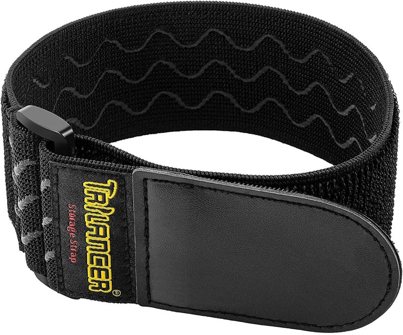 Trilancer Elastic Cinch Straps with Anti-Slip Strips, 2" x 18"(8 Pack) Hook and Loop Storage Strap with Buckle, Bundling Straps for Extension Cords, Cables, Ropes, Hoses, Bike, Boat, Pant Garters - Image 1