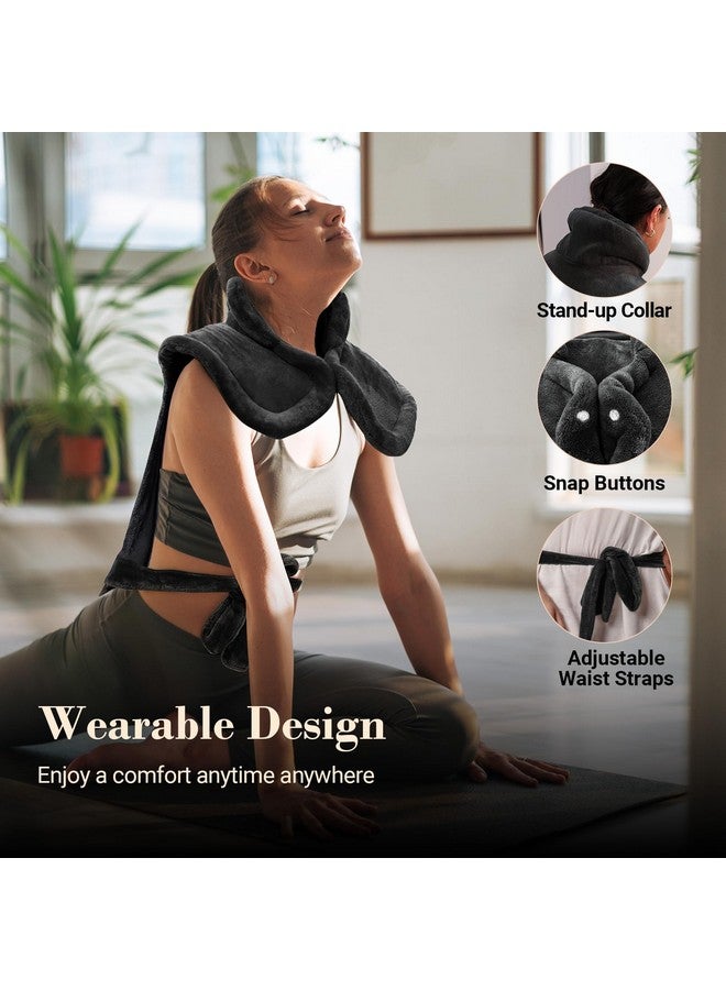 COMFIER COMFIER Large Heating Pad for Back, FSA HSA Eligible, Gifts for Him, Heating Pad for Neck and Shoulder, Heat Pads, Neck Heated Wrap, Auto Shut Off, 3 Temperature Levels, Black  - Image 4