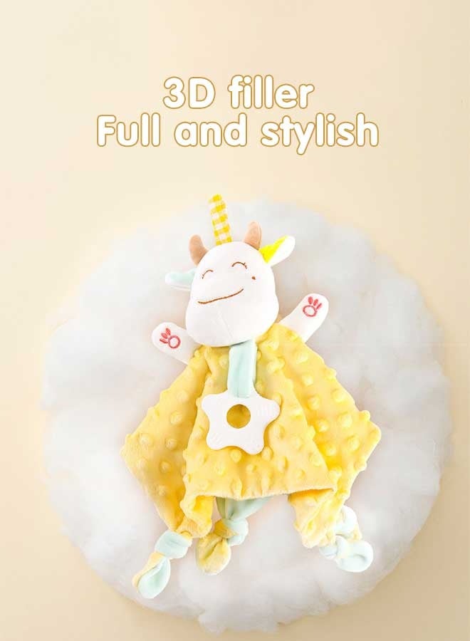 Sharpdo Baby Soothing Towel with Silicone Teething Toy, Baby Soothing Blanket for Infant, Newborn Gifts  (28x28CM) - Image 4