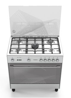 TORNADO 90x60cm Freestanding Cooker, Full Gas Cooking Range with 5 Burners, Automatic Ignition & Full Safety, Convection Fan &Cooling Fan, Stainless Steel Finish, Separate Knob 9T10BRC1X01SG  - Image 2