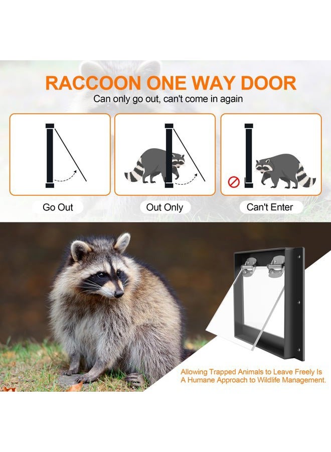 GROWLING Raccoon One Way Door – Large Size, Humane, Contactless Animal Excluder Trap – Raccoon One Way Eviction Door, Easy to Install & Weather-Resistant, Ideal for Squirrels, Skunks, Possums - Image 2
