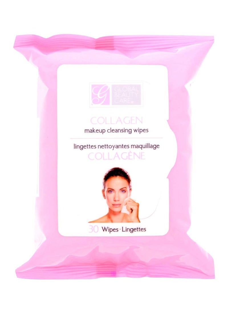 Global Beauty Care - Global Beauty Care Collagen Makeup Cleansing Wipes 25ct Packs - Image 1