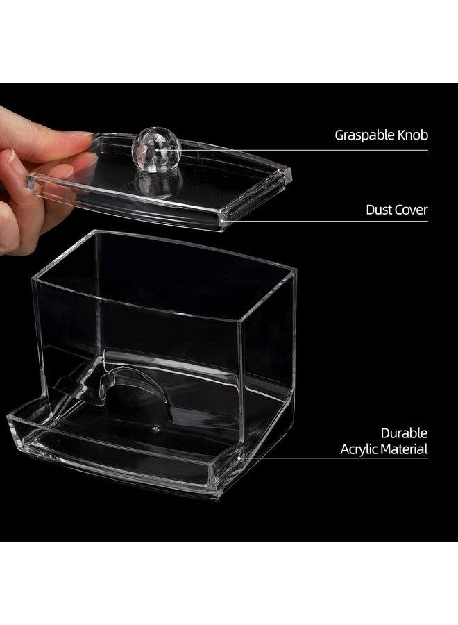 Tbestmax Qtips Cotton Ball Holder, Apothecary Jars Bathroom Organizer Accessories Decor for Storage, Cotton Swabs/Round Pads, Floss Container - Image 4