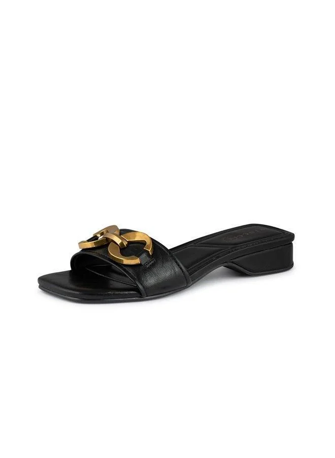 Vincci Black Women One Strap Low Heel Sandals for Women | Best Price UAE
