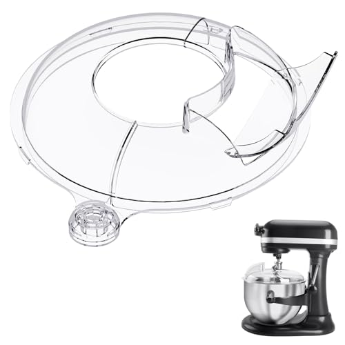 Wanyshapy Pouring Shield for KitchenAid 67Qt Bowl Lift Stand Mixer for Stainless Steel Bowls Only Splash Guard Mixers Bowl Cover for Kitchen aid 67Qt Accessories and Attachments Clear - Image 1
