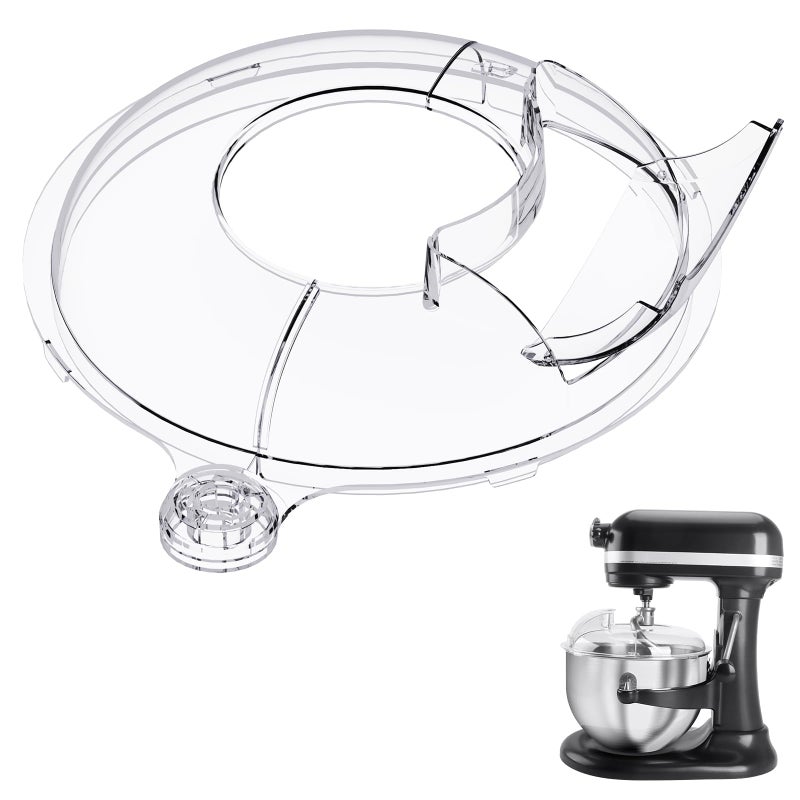 Wanyshapy Pouring Shield for KitchenAid 67Qt Bowl Lift Stand Mixer for Stainless Steel Bowls Only Splash Guard Mixers Bowl Cover for Kitchen aid 67Qt Accessories and Attachments Clear - Image 2