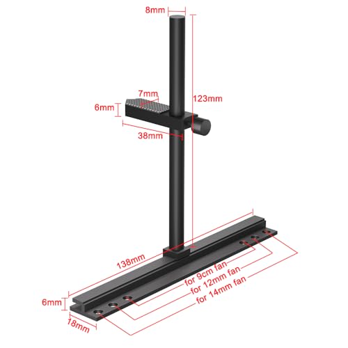 JOYJOM GPU Support Bracket, Graphics Card Support, GPU Bracket Brace, Video Card Sag Holder Bracket, GPU Stand, Adjustable Anti Sag GPU Stand for Fan Aluminum 129mm - Image 2