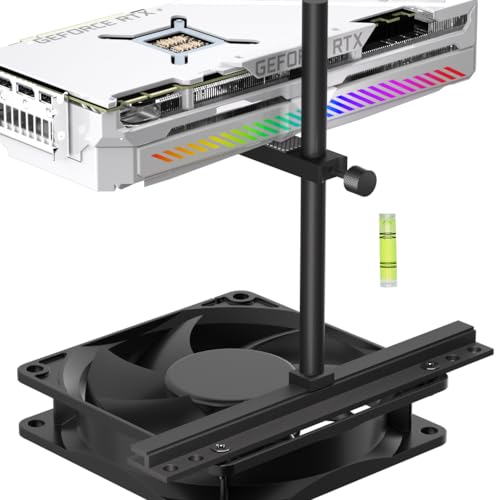 JOYJOM GPU Support Bracket, Graphics Card Support, GPU Bracket Brace, Video Card Sag Holder Bracket, GPU Stand, Adjustable Anti Sag GPU Stand for Fan Aluminum 129mm - Image 1