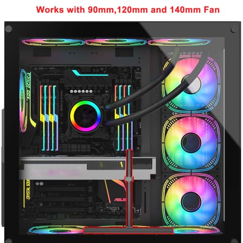 JOYJOM GPU Support Bracket, Graphics Card Support, GPU Bracket Brace, Video Card Sag Holder Bracket, GPU Stand, Adjustable Anti Sag GPU Stand for Fan Aluminum 129mm - Image 3