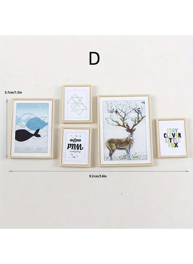 Miniature Mural Dollhouse Accessories Style B 6 Models Combination - Image 5