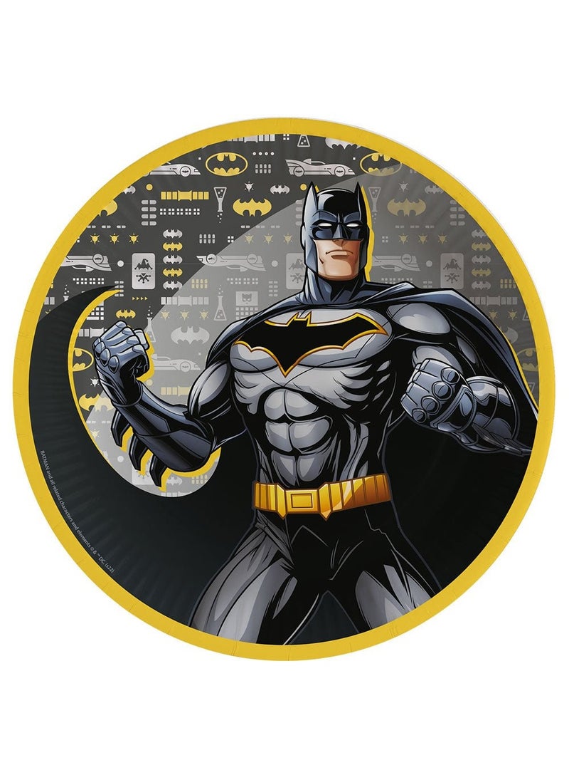 Batman Disposable Paper Plates Multicolor 23cm 8-Pack