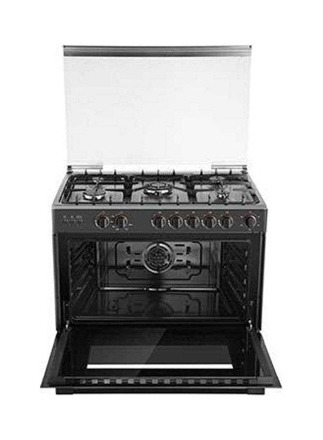 Toshiba 90 x 60 cm 5-Gas Burner Cooking Range With Gas Oven And Grill, Cast Iron Pan Support, Built in Thermostat TBA-36LMG5G089KS-SA Stainless Steel/Black - Image 3