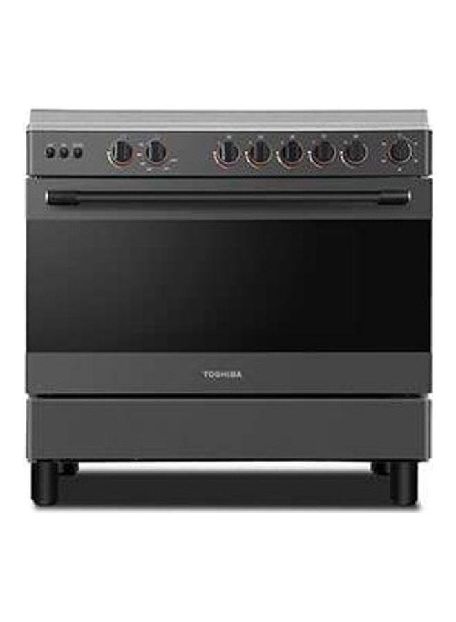 Toshiba 90 x 60 cm 5-Gas Burner Cooking Range With Gas Oven And Grill, Cast Iron Pan Support, Built in Thermostat TBA-36LMG5G089KS-SA Stainless Steel/Black - Image 1