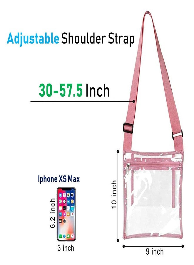 Lify Women's Clear Stadium Approved Cross-Body Purse with Adjustable Strap - Vinyl Lightweight Waterproof Transparent Bag with Inside Pocket for Work, Sports Games and Concerts, Black - Image 2
