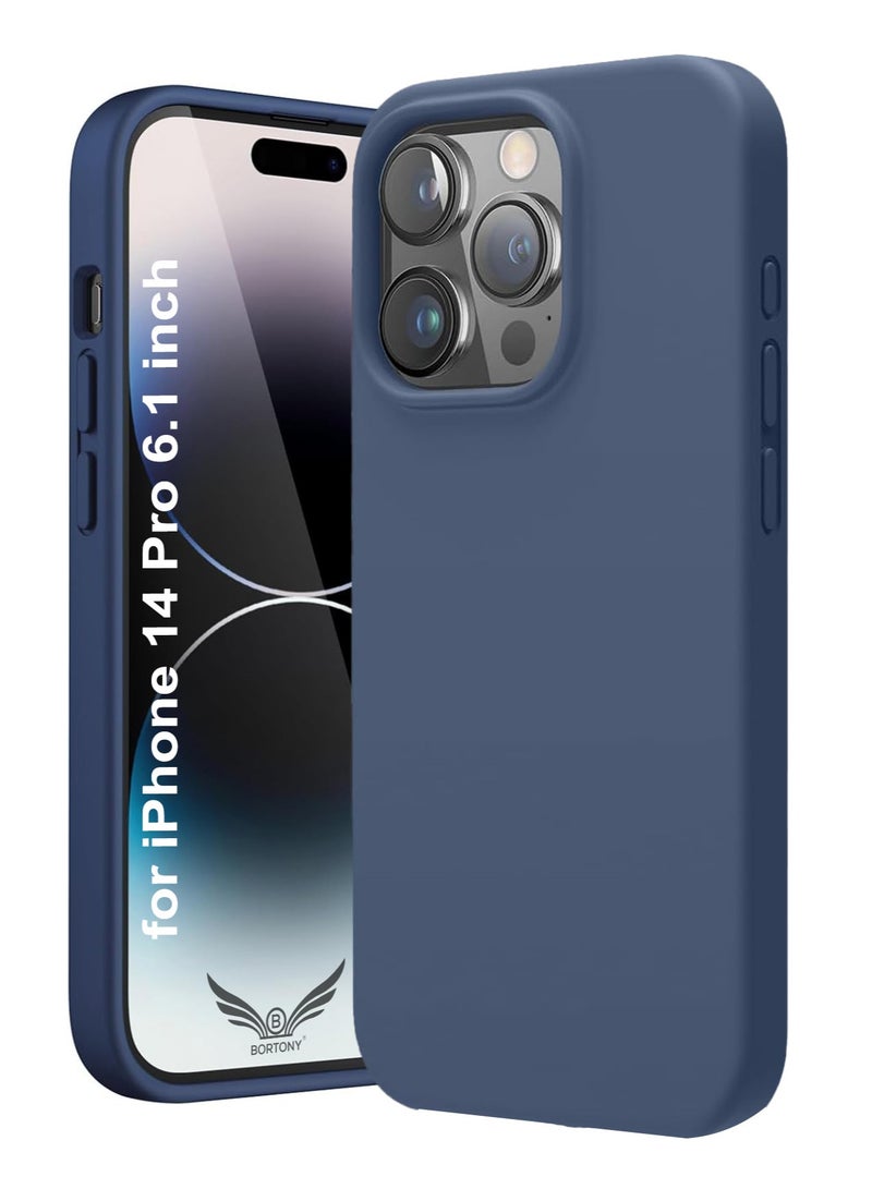 BORTONY iPhone 14 Pro Case 6.1" Compatible with Full Body Protection Silky Soft Liquid Silicone Slim Back Cover - Image 1