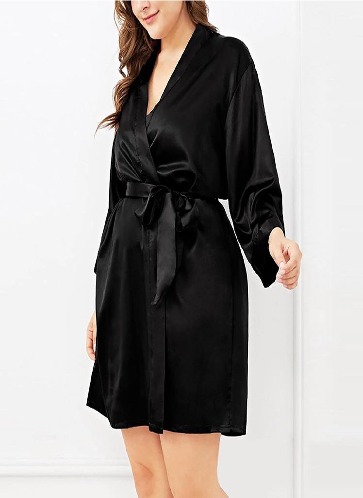 Generic - Women's Casual Lingerie Plus Size Home Style Lace-up Nightgown - Image 1