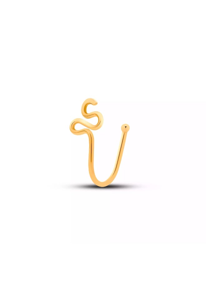 Ruby Art Gold 18K Real Gold Nose Cuff for women- 0.32 Gram - Image 1