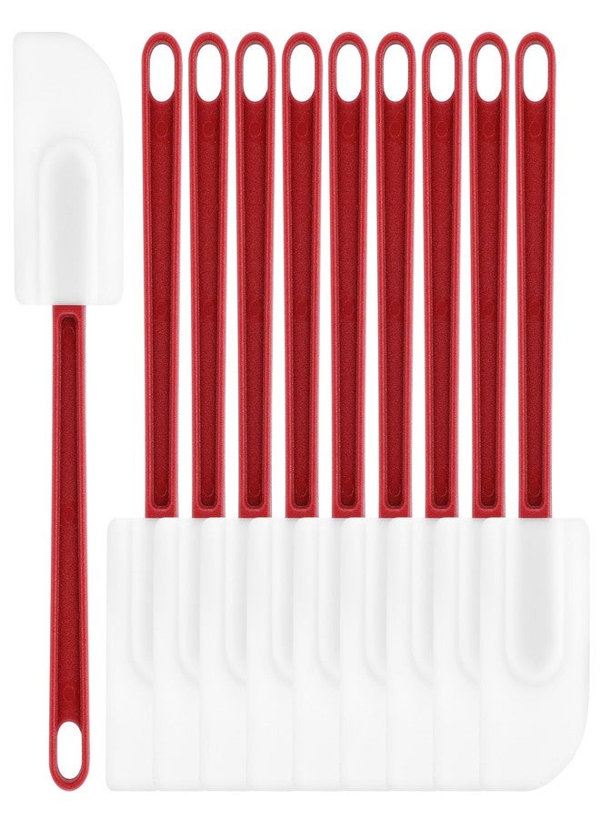 cobee 10 Pcs Silicone Spatulas Set, 500°F Heat-Resistant Commercial Spatula Food Grade Rubber Non Stick Silicone Scraper Spatula with Long Handle for Kitchen Cook Mix Fry Spread Bake, Dishwasher Safe - Image 1
