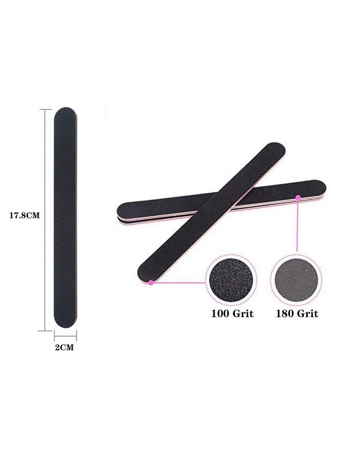 ONWON 6 Pcs Nail File And 6 Pcs Bufferprofessional Double Sided 100180 Grit Nail Files Sanding Nail Polisher Art Pedicure Manicure Nail Files Manicure Kit Rectangular Art Care Buffer Block Tools - Image 4