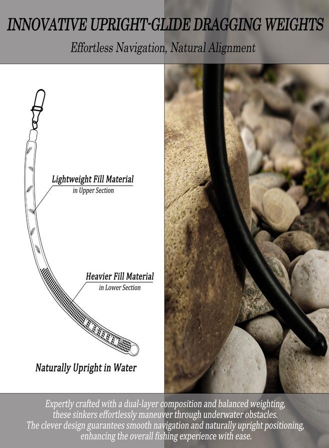 VMSIXVM Dragging Weights for Catfish, Drag Weight Catfishing No Snag Sinker Dragging Drift Weight for Bottom Bouncing, Trolling, Drifting, Snagless Catfish Sinker Weight, Catfishing Tackle and Gear - Image 4