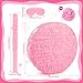 Adecortalk Pink Round Blank Pinata Circle Folding Pinata with Bat Stick Blindfold Confetti for Kids Birthday Wedding Celebration Baby Shower Carnival Party Supplies13 x 13 x 315 Inches - Image 4