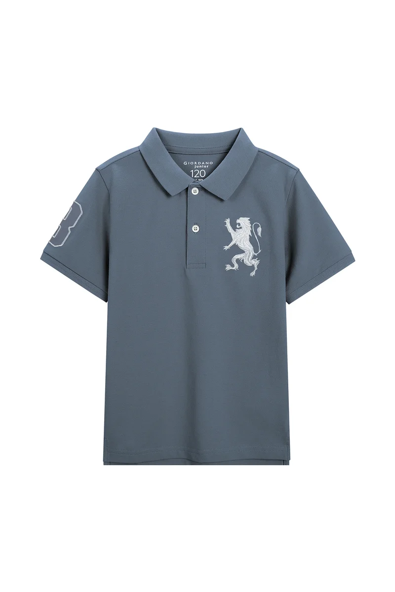 GIORDANO Blue Lion Polo Shirt for Boys