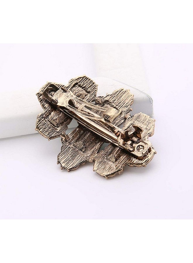 سوبيربليس 2 قطعة مشابك شعر نسائية مصنوعة يدويًا من الكريستال الطبيعي دبابيس شعر معدنية بأنماط فرنسية مشابك شعر إكسسوار للشعر (أسود) - Image 5