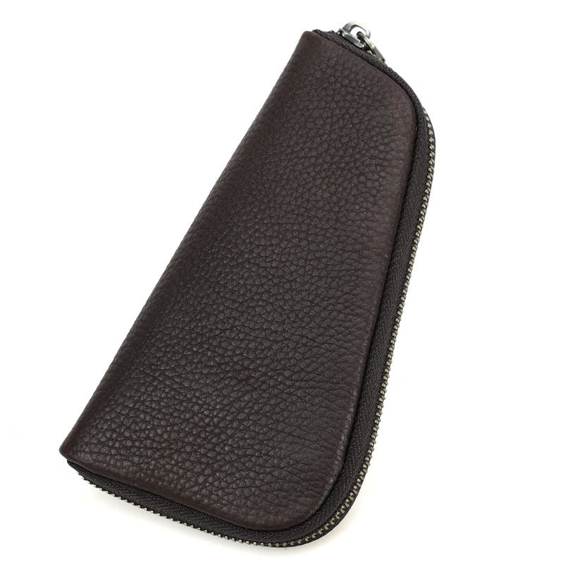 حقيبة أنبوب التبغ الجلدية المحمولة من جلد البقر المجفف العتيق الجديدة - Image 1