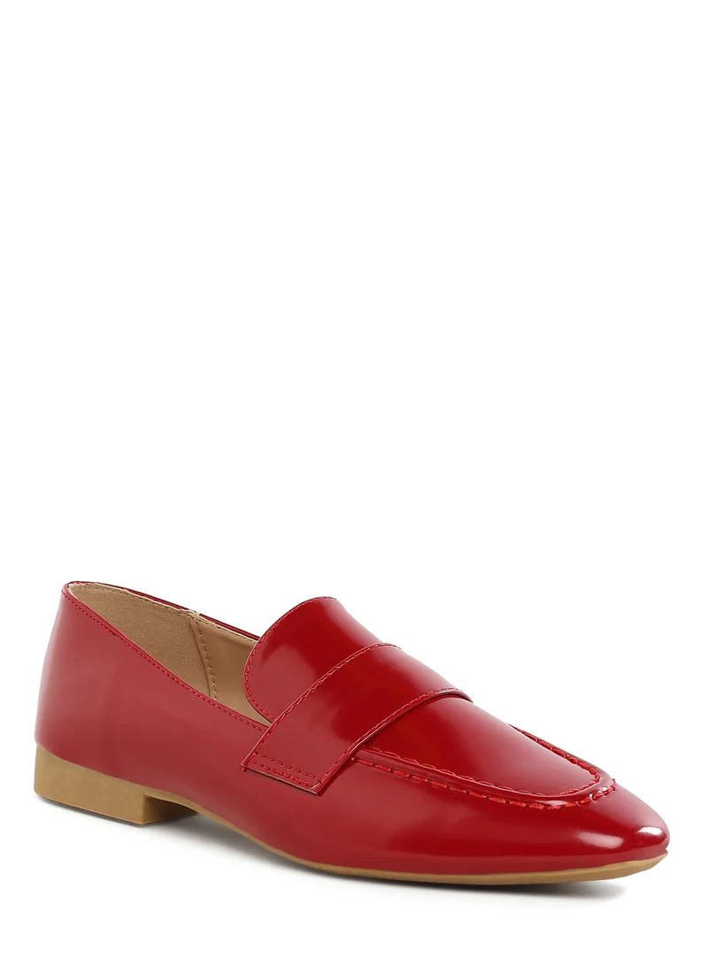 London Rag Flat Heel Loafers in Dark Red