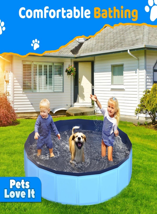 CACSPS Foldable Dog Pet Bath Pool-63 Blue - Image 3