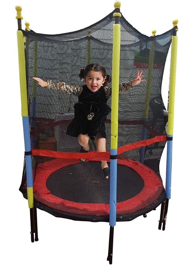 Rainbow Toys - 4Ft Trampoline for kids, Kids Trampoline Fitness Exercise Equipment Outdoor Garden Jump Bed Trampoline With Safety Enclosure - Image 1