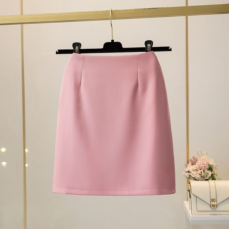 Suit Skirt Women'S Mid-Length Split Skirt Professional Work Skirt Hip One-Step Skirt Dress Dress - Image 1
