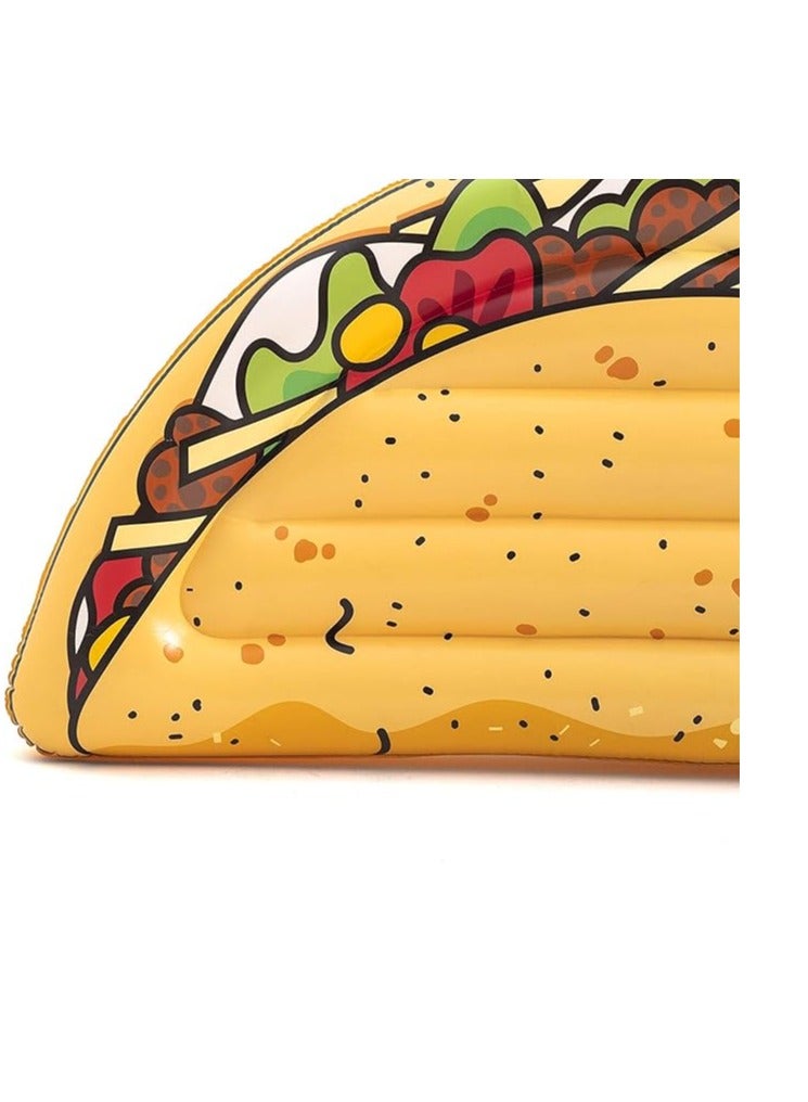 بست واي عوامة تاكو للمسبح - مرتبة هوائية تاكو عملاقة قابلة للنفخ للكبار والصغار، عوامة ممتعة لحفلات المسبح، كرسي استرخاء صيفي على الشاطئ والمسبح - Image 3