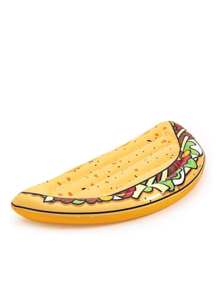 بست واي عوامة تاكو للمسبح - مرتبة هوائية تاكو عملاقة قابلة للنفخ للكبار والصغار، عوامة ممتعة لحفلات المسبح، كرسي استرخاء صيفي على الشاطئ والمسبح - Image 1