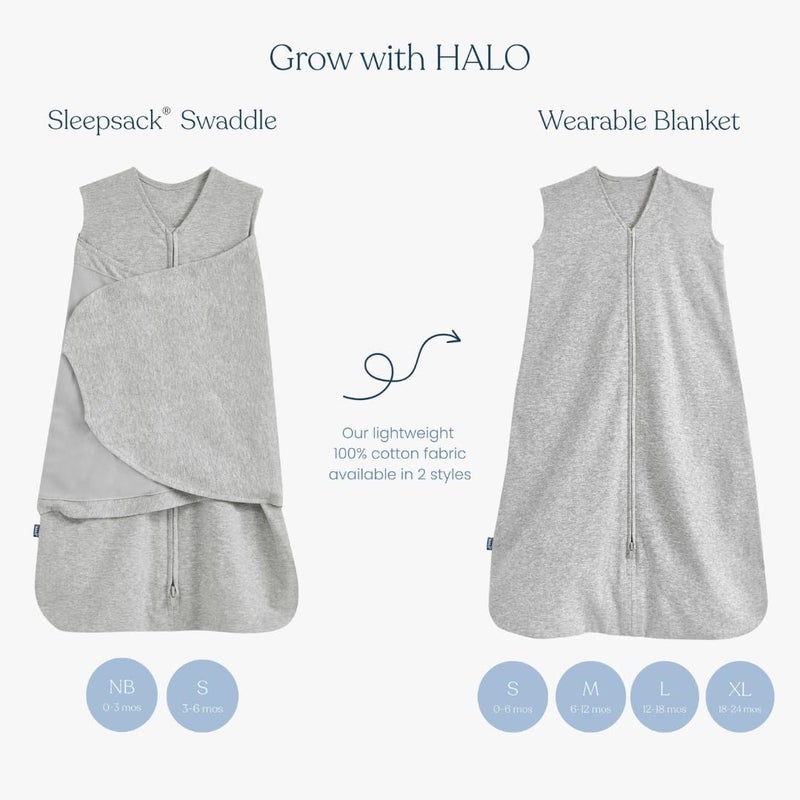 هالو حقيبة نوم من القطن بنسبة 100% من HALO، قابلة للتعديل بثلاث طرق، بدرجة حرارة تغطية (TOG) 1.5، بلون “Midnight Moons Pink”， للأطفال الذين تتراوح أعمارهم بين 3 و6 أشهر. - Image 4