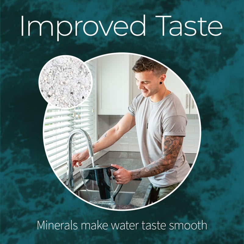 Santevia Mina Alkaline Water Filter Pitcher | 9-Cup At Home Water Filter That Adds Minerals And Makes Water Alkaline | Chlorine And Lead Water Filter | Made In North America - Image 5