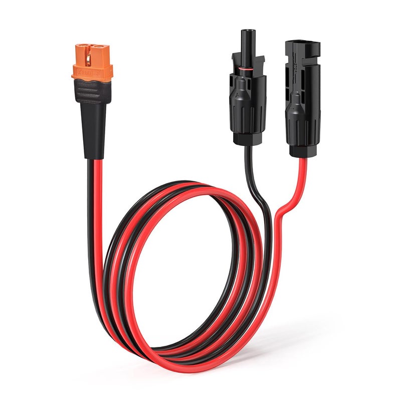 ELFCULB 10AWG 2FT Solar to XT60i Cable 2 10 25 35 50 75 100FT Solar Connector to XT60i Adapter Cable for Portable Power Station (2FT) - Image 1