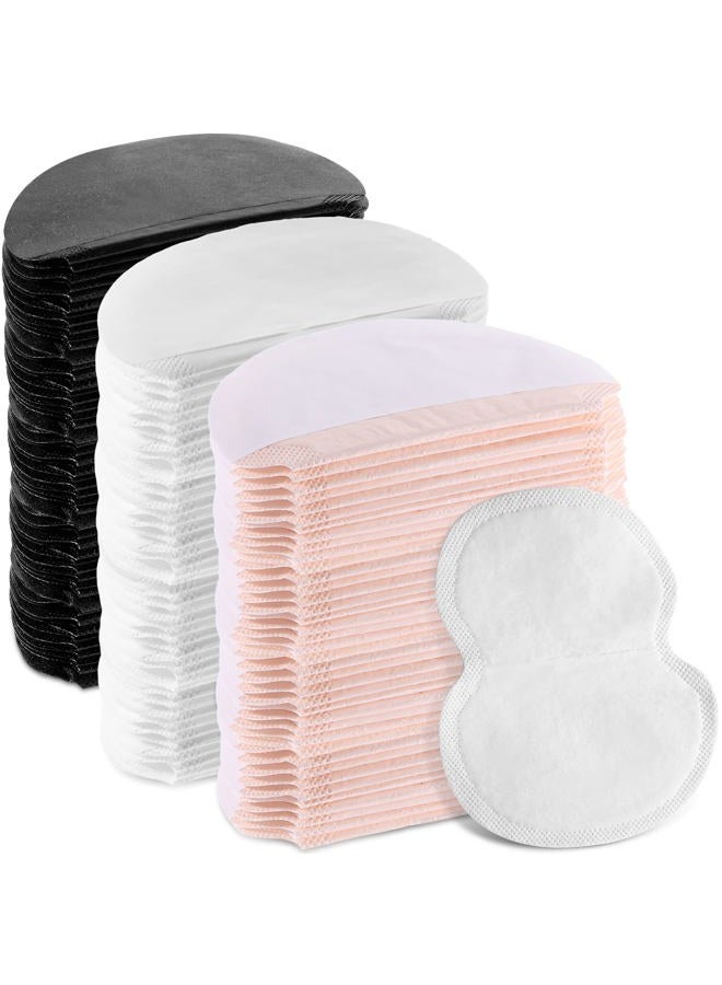 Zhanmai 240 Pieces Underarm Sweat Pads for Women Men Armpit Disposable Non Visible Unflavored Sweat Pads Comfortable Adhesive Dress Shields Armpit Protection Guards(Black, White, Beige) - Image 1