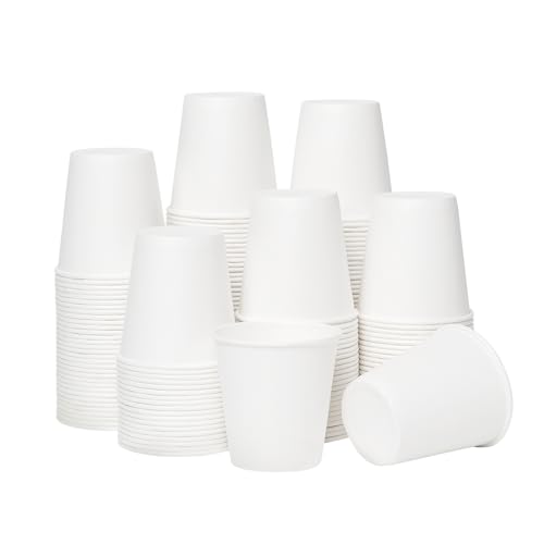 RACETOP 600 Pack 3 oz Bathroom Paper Cups Disposable Paper Cups Small Mouthwash Cups Ideal for Bathroom