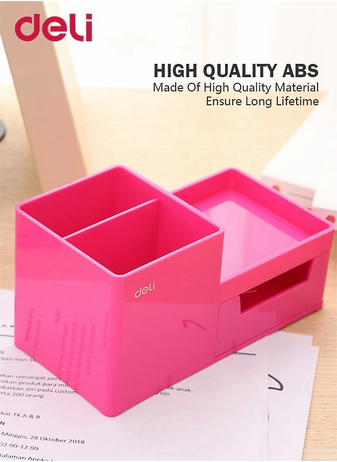 Deli 3 Compartments Multi-Functional Desk Organizer Stationery Storage Box + Pen Holder  - Image 4