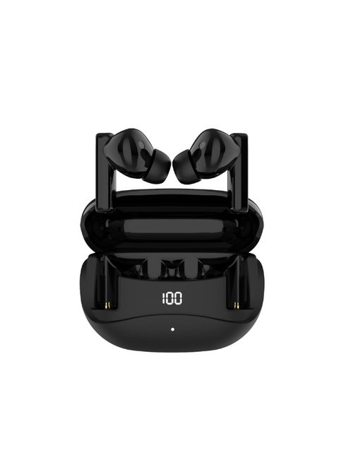 Xcell Soul16 Pro True Wireless Earbuds with LED Display | Real Copper Ring Sound, Bluetooth 5.3 | 4Hr Playtime + 12Hr Backup | TWS with Smart Touch Support for iOS/Android | IP4 Waterproof – Black