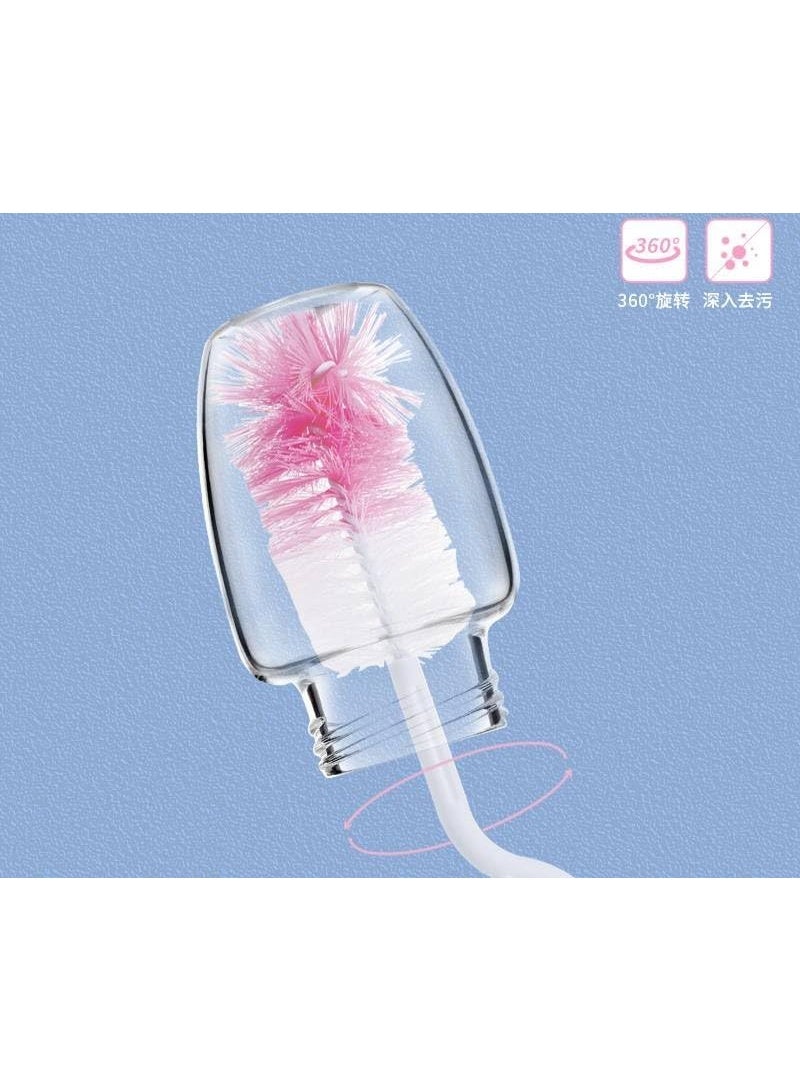 MOMENT Bottle Brush Set 2 Pack Multi Color Versatile Cleaning Brushes for Baby Bottles Sports and Glassware Durable Bristles Effective Scrubbing Ergonomic Handles Comfort - Image 5