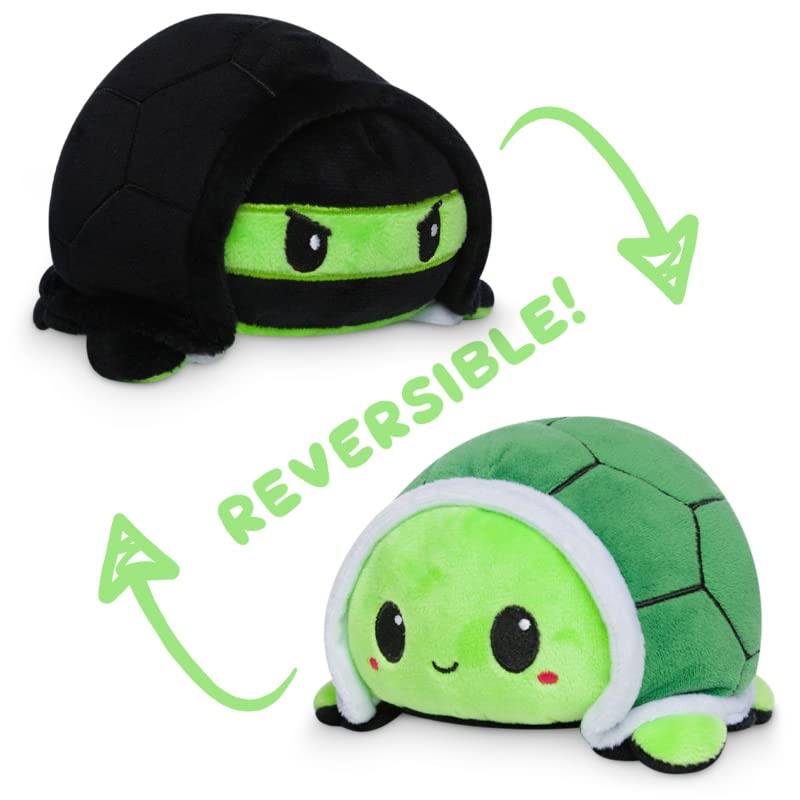 TeeTurtle - The Original Reversible Turtle Plushie - Ninja - Cute Sensory Fidget Stuffed Animals That Show Your Mood 4 Inch - Image 3
