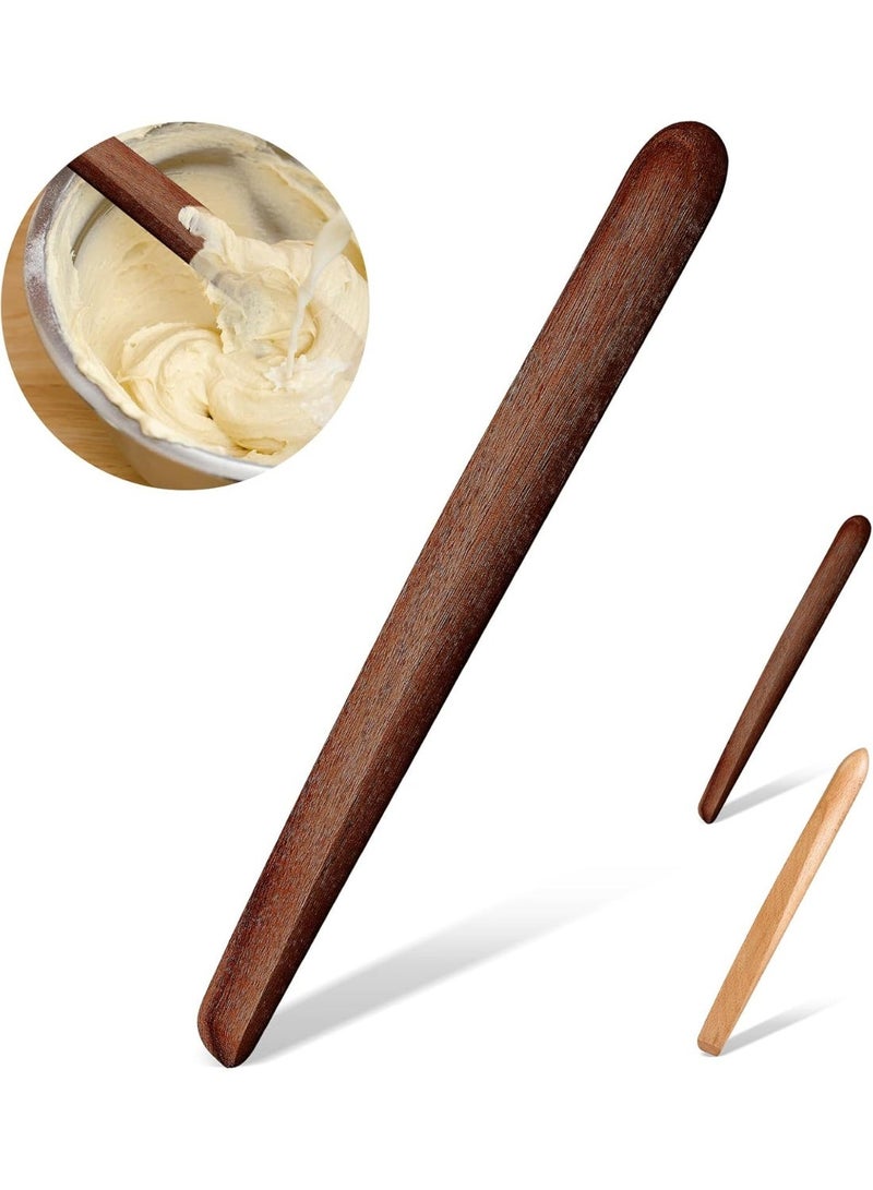 11 Inch Wooden Sourdough Bread Mixing Stir Stick Spurtle Wooden Sourdough Bread Making Tools Paddle Stirring Stick for Kitchen Cooking(Acacia) - Image 1