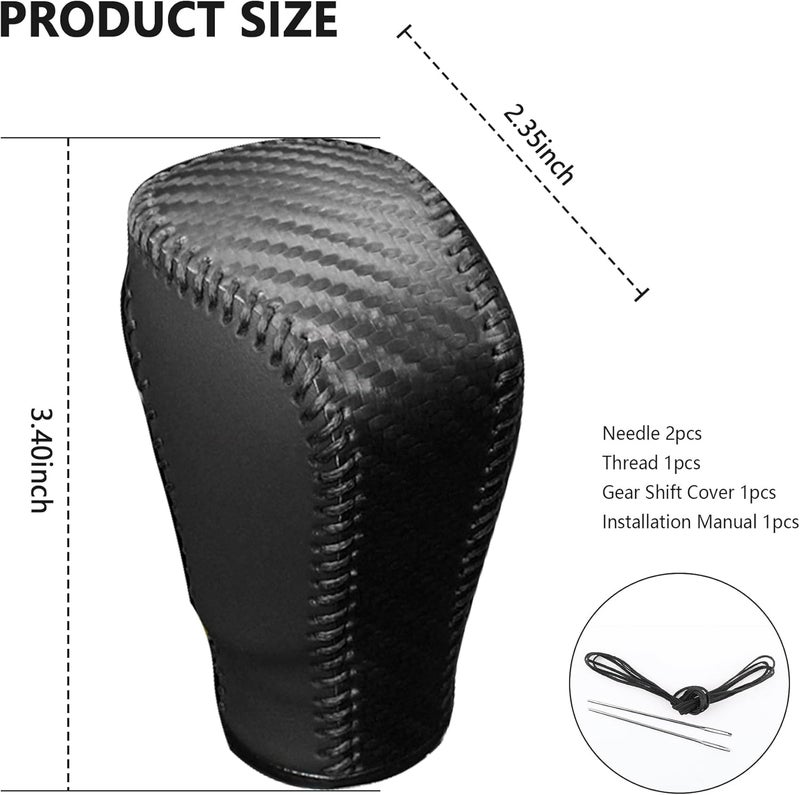 wedfish Carbon Fiber Gear Shift Knob Cover - Image 2