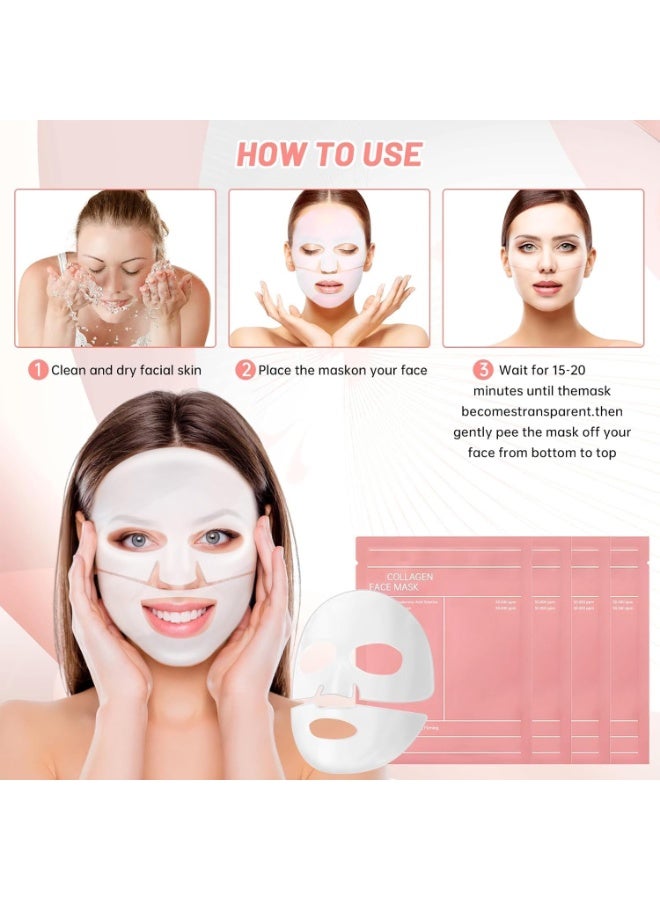 Collagen قناع بيو كولاجين العميق – ترطيب مكثف، شد وإصلاح البشرة، قناع وجه لوجه مشرق وممتلئ - Image 4