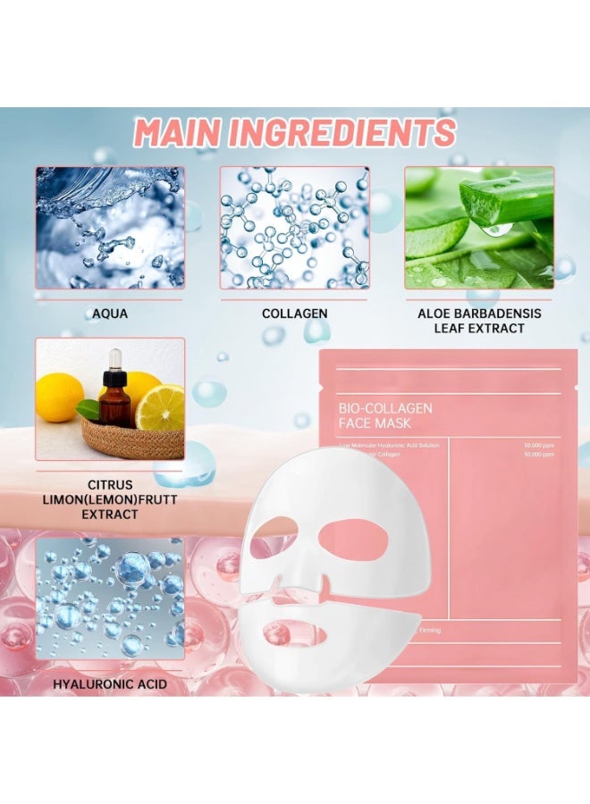 Collagen قناع بيو كولاجين العميق – ترطيب مكثف، شد وإصلاح البشرة، قناع وجه لوجه مشرق وممتلئ - Image 3