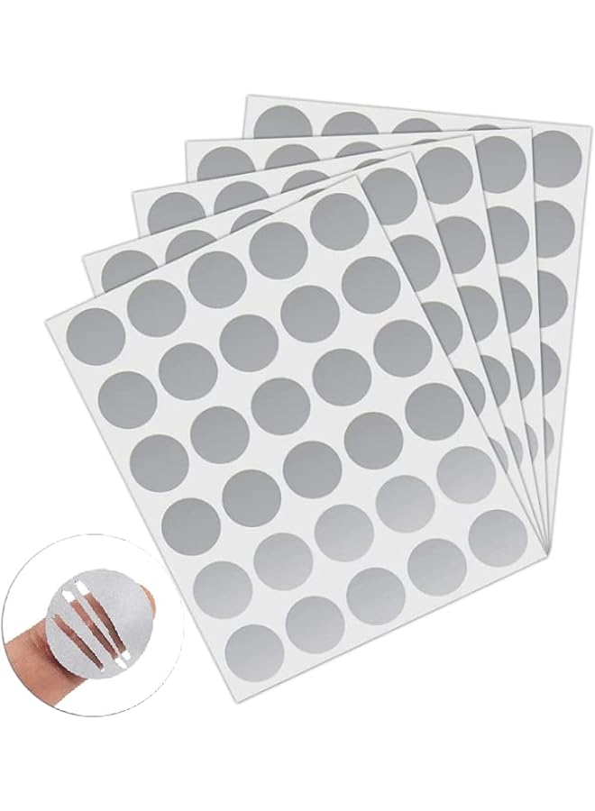 إيروريكس مجموعة من 150 ملصقًا لاصقًا ذاتيًا قابلًا للكشط على شكل دائرة دائرية مقاس 1 بوصة لبطاقات المكافأة القابلة للكشط بنفسك فضية - Image 1