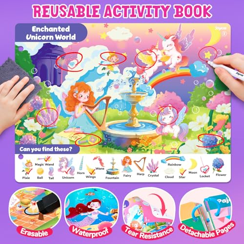 JoyCat Seek Find Game Book Educational Toys for Girls Ages 35 Preschool Learning Activities for Toddlers Kids Christmas Road Trip Travel Toys for Car Airplane Gifts for 3 4 5 6 Year Olds - Image 5