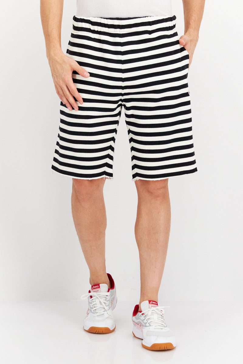 Champion Men Sportswear Fit Stripe Training Shorts, Navy  - Image 1